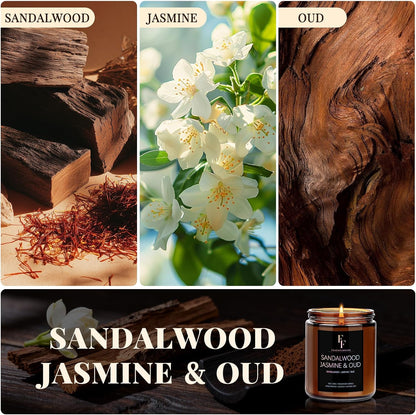 Scented Candles for Home Scented Aromatherapy Candles, 4 Pack 28 Oz Soy Wax Candle Gift Set Valentine's Day Gift for Women Men (Lavender/Vanilla//Sandalwood Rose/Moroccan Amber)