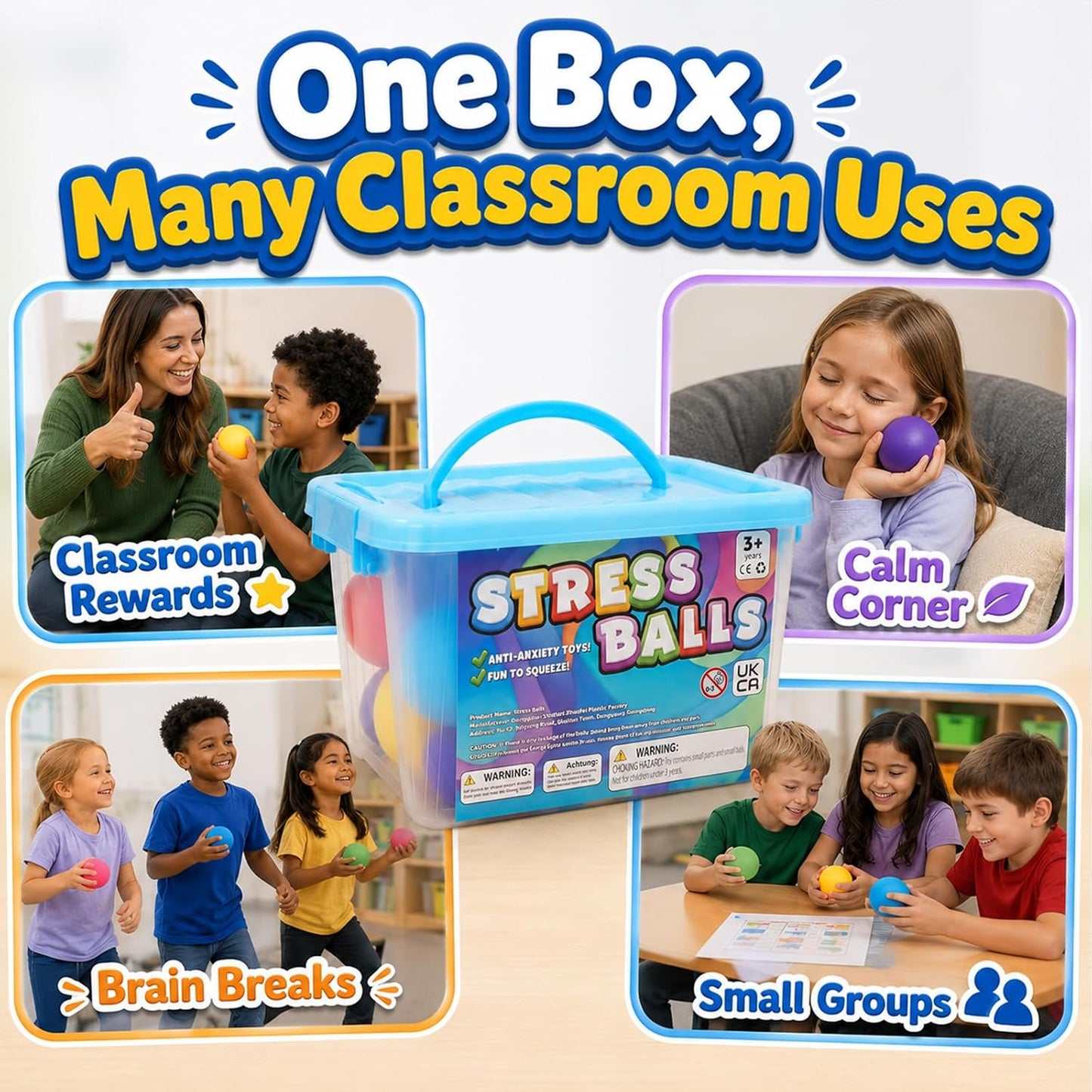 24 Pack Slow Rise Stress Balls, 2.5" Full Size Squishy Balls, Soft Stretchy Sensory Fidget Toys for Adults Kids, Classroom Rewards, Prize Box Toys, Office Stress Toys & Gifts