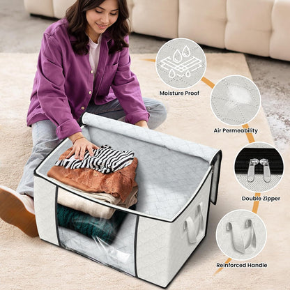Fab totes Storage Bags for Clothes Blanket Storage Bins with Lids