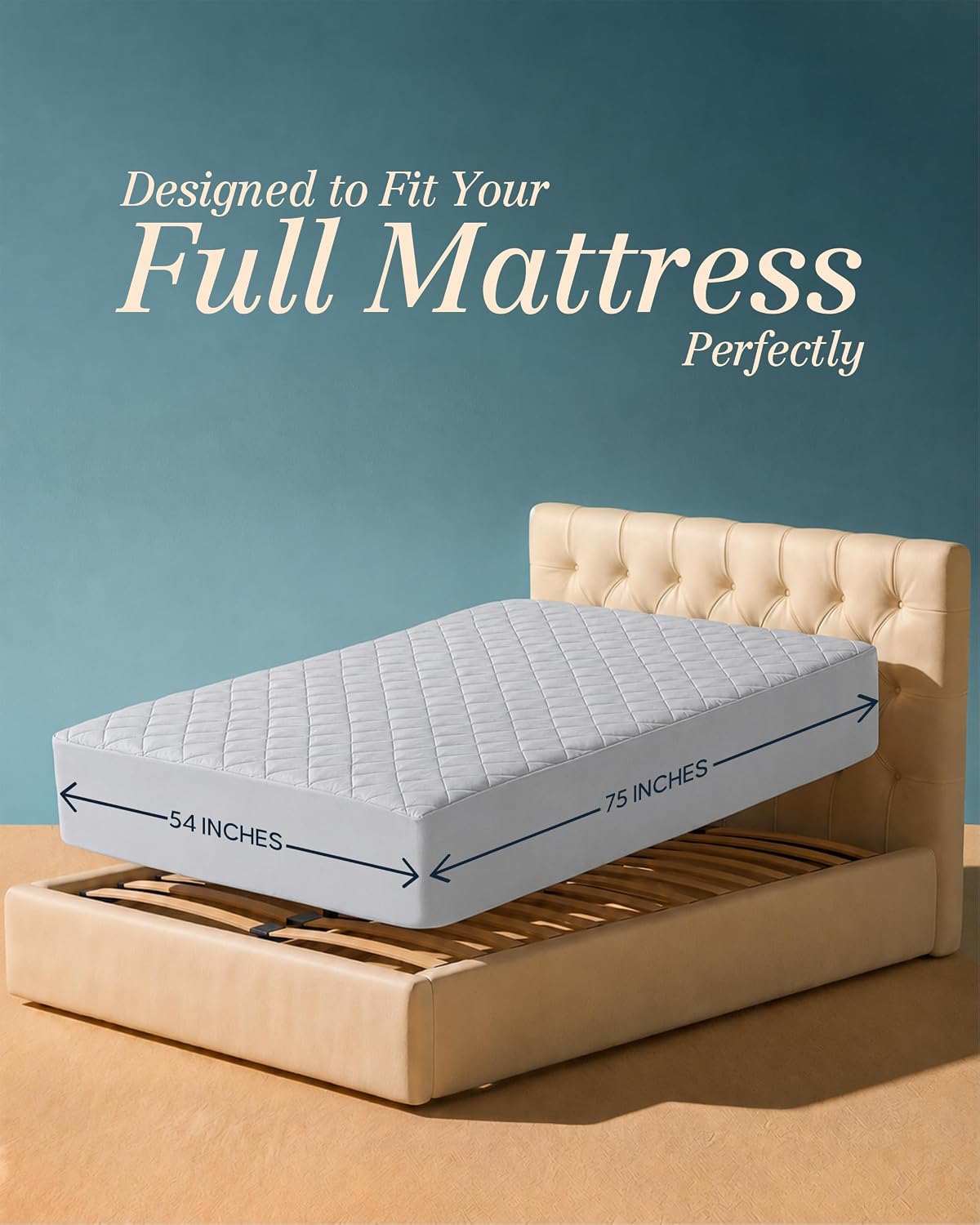 Queen Mattress Pad, Quilted Mattress Protector Topper fits 16" Deep Pocket
