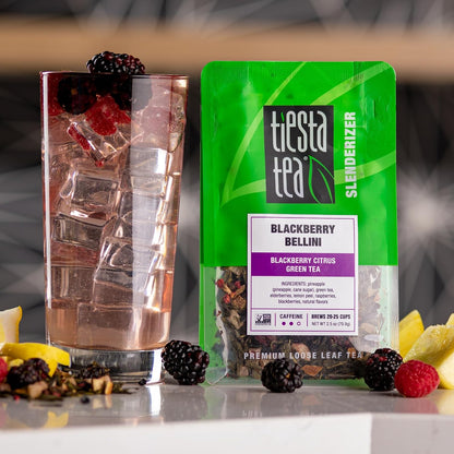 Tiesta Tea Blackberry Bellini Blackberry Citrus Green Tea Loose Leaf 2.5oz