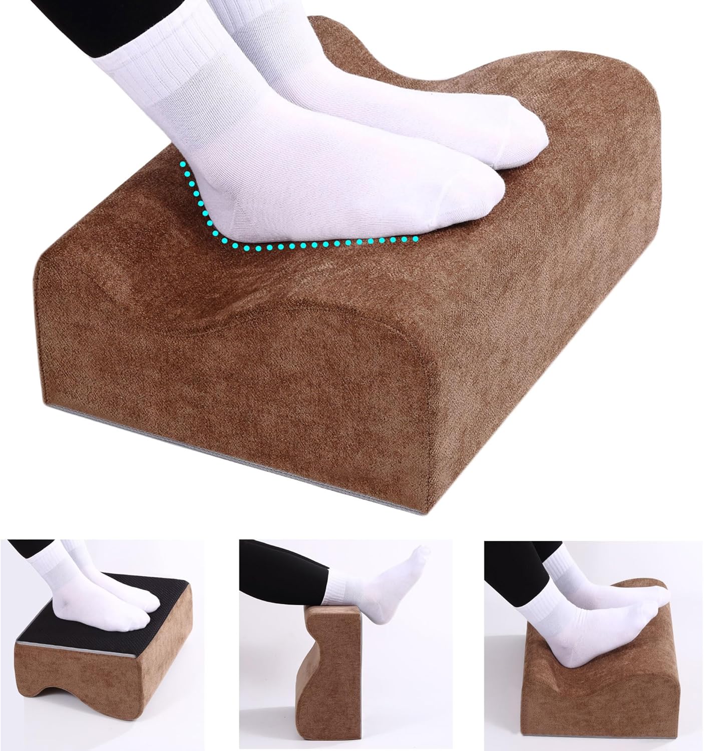Work Foot Rest Under Desk,Comfort Foot Rest for Couch | Foot Rest For Under Desk at Work,At Soft Ergonomic Footrest,Support Foot Pillow,Heel Chair,Leg Elevation Pillow blue