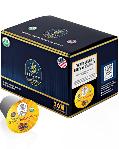 Organic Chamomile and Lavender Tea Pods for Keurig - Decaf Herbal Tea for Keurig K Cups - Honey Chamomile Lavender by Teavity (12 Tea Pods)