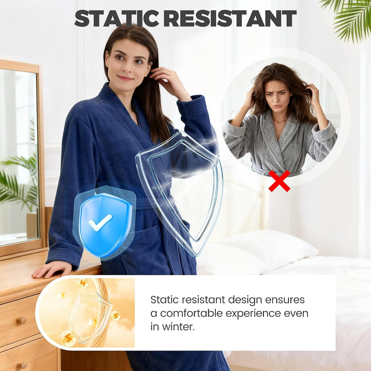 PJGGZ Towel Robe for Women – Soft Absorbent Kimono Bathrobe, Quick-Dry Spa Shower & Hotel Use
