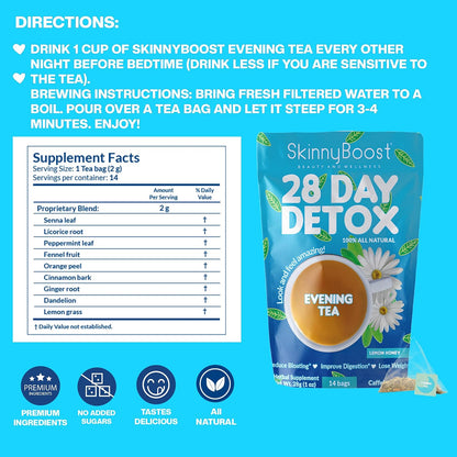Skinny Boost Detox Tea Kit - Slimming Tea for Weight Loss & Bloating