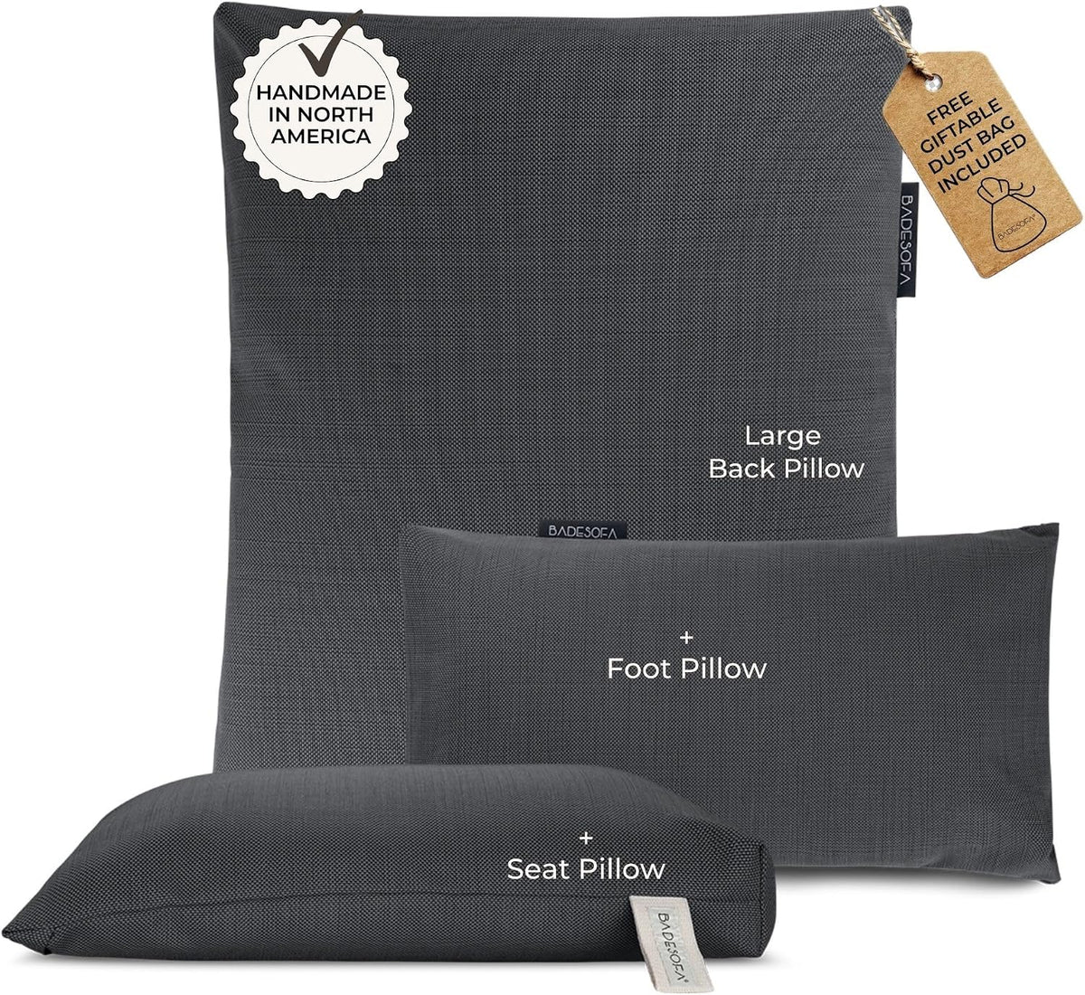 BADESOFA® Luxury Bath Pillow M in Ivory, Quick-Drying Bath Back Pillow