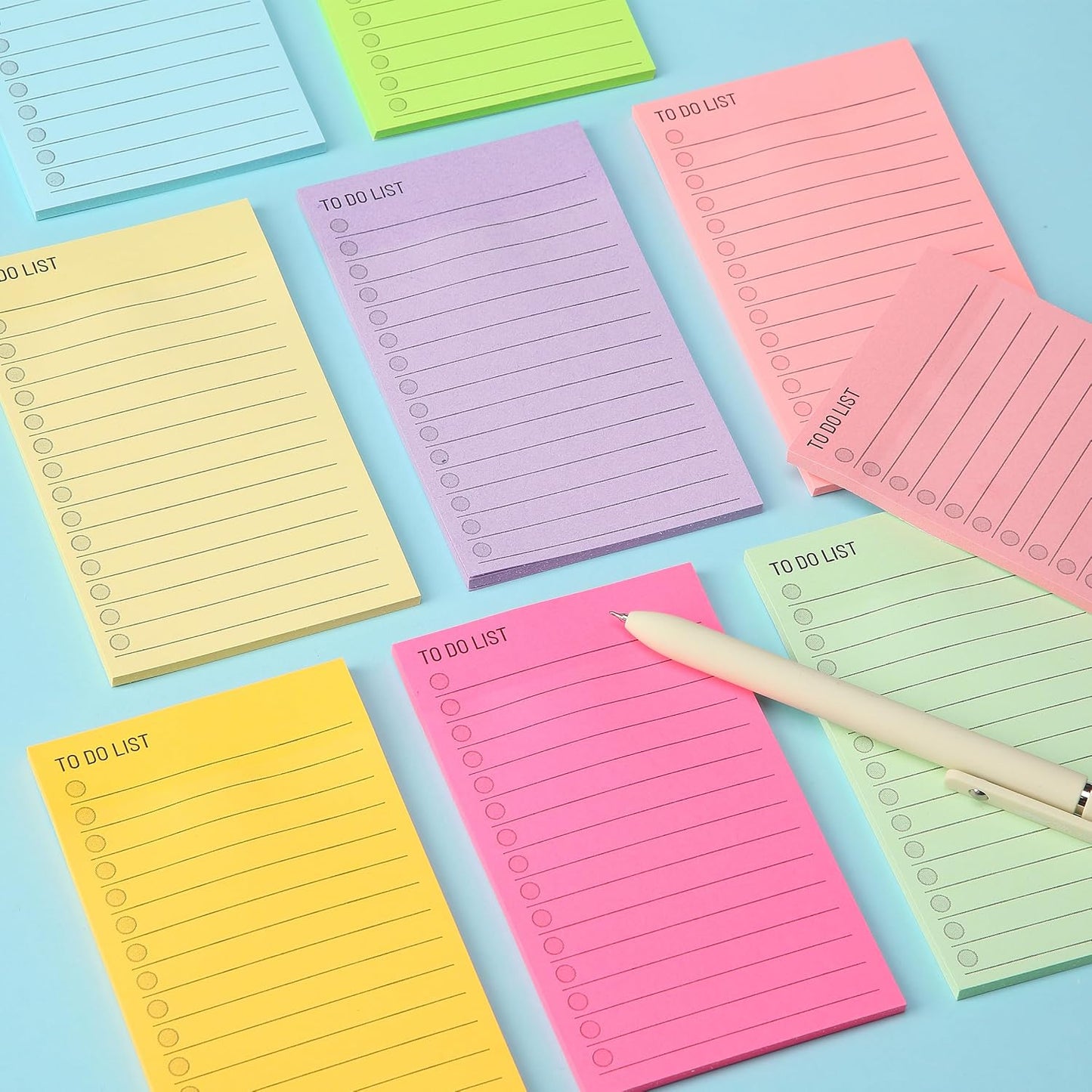 Mr. Pen- to Do List Sticky Notes, 3” x 5”, 9 Pads, 360 Sheets | Lined Checklist Sticky Pads with Smooth Writing, Easy Peel-Off, Thick Paper for Planning, Office, School & Daily Tasks