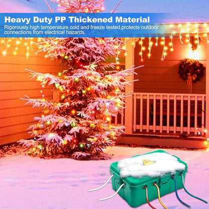 Hrensaw Large Outdoor Electrical Box Waterproof(12.5x8.5x5inch),IP54 Waterproof Outdoor Outlet Covers,Weatherproof Extension Cord Covers Protect Outlet,Plug,Timer,Power Strip,Holiday Light,Black