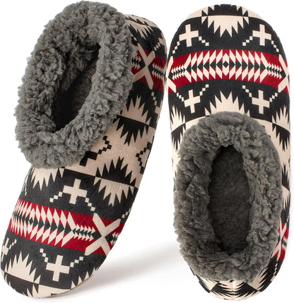 Cozylook Fuzzy Slippers for Women Indoor Soft Sole Slipper Socks with Non Slip Grippers Warm Fluffy