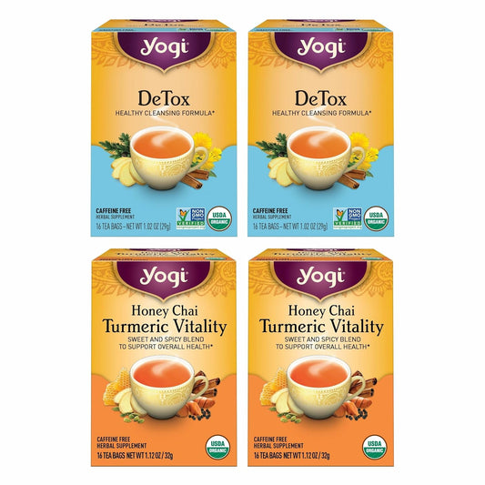Yogi DeTox & Wellness Variety Pack, 16 Tea Bags (4 Pack)