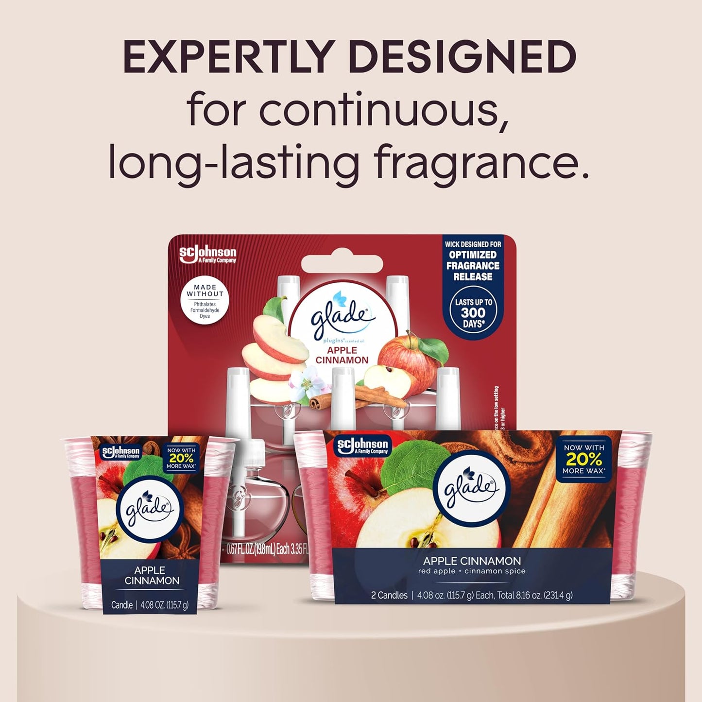 Glade 1-Wick Scented Candle Jar, Clean Linen, Air Freshener Infused with Essential Oils, 4.08 Oz, 2 Count