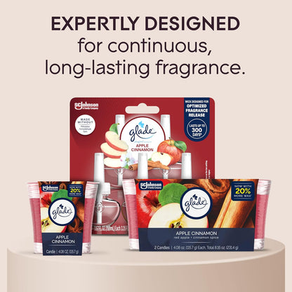 Glade 1-Wick Scented Candle Jar, Clean Linen, Air Freshener Infused with Essential Oils, 4.08 Oz, 2 Count