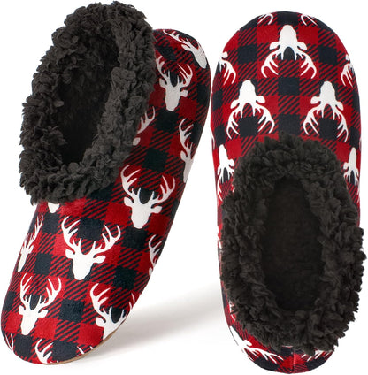 Cozylook Fuzzy Slippers for Women Indoor Soft Sole Slipper Socks with Non Slip Grippers Warm Fluffy