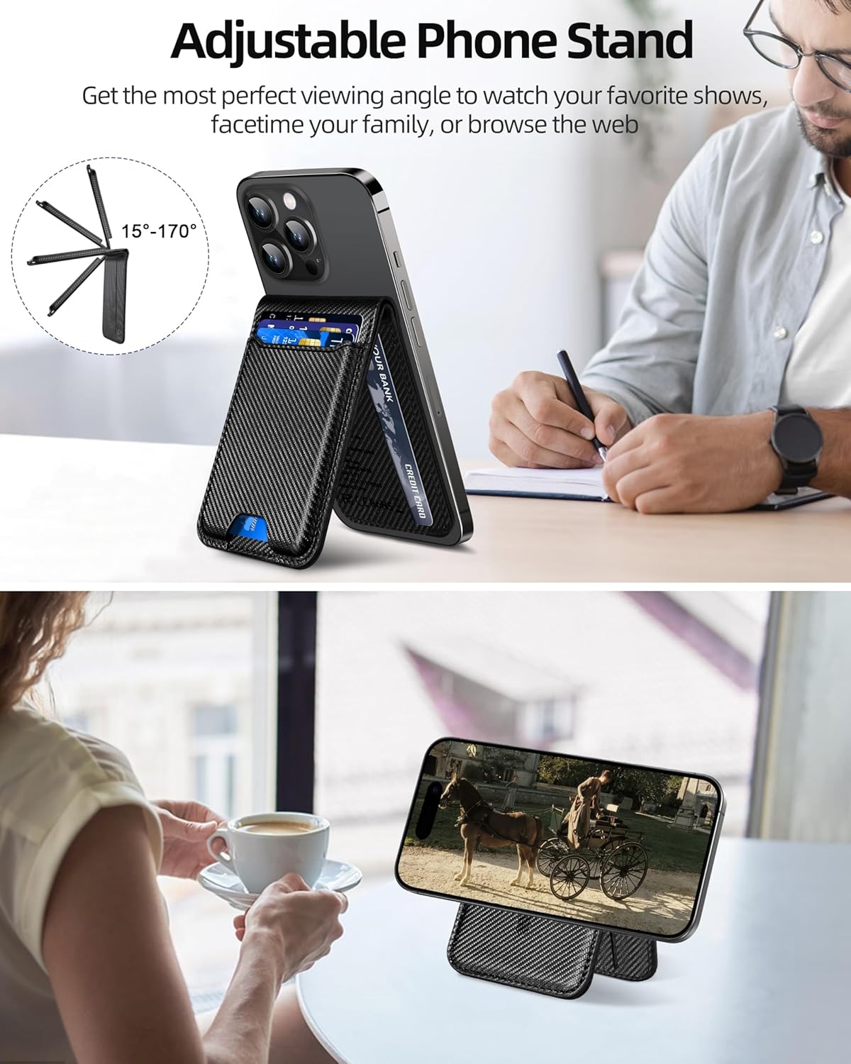 ExtreLife for Magsafe Wallet, Works with Apple Find My, 6 Cards Holder