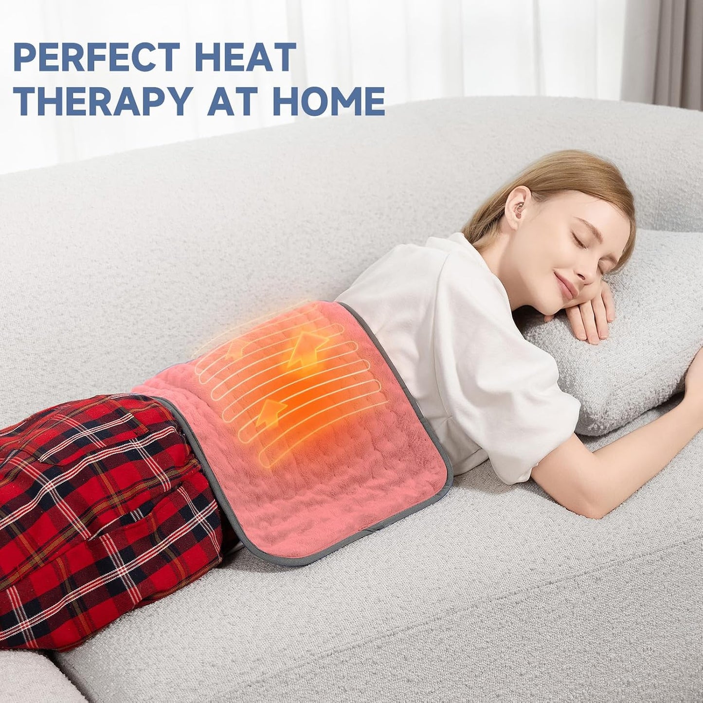 Heating Pad for Back, Neck, and Shoulder Pain Relief, Electric Heat Pad with 6 Heat Levels, Moist Heat Option, Auto Shut-Off, Birthday Christmas Gifts for Women Men Mom Dad Grandma, Gifts for her