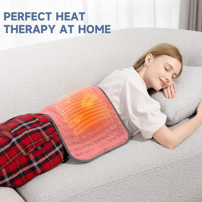 Heating Pad for Back, Neck, and Shoulder Pain Relief, Electric Heat Pad with 6 Heat Levels, Moist Heat Option, Auto Shut-Off, Birthday Christmas Gifts for Women Men Mom Dad Grandma, Gifts for her
