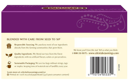 Celestial Seasonings Wild Berry Zinger Herbal Tea, Caffeine Free, 20 Tea Bags Box (Pack of 3)