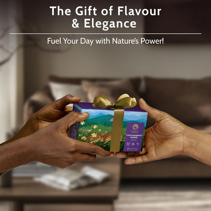 Blooms & Leopard Premium Herbal Tea – A Hummingbird's Holiday Blend with Chamomile, Lavender, Valerian Root, Butterfly Blue Pea Flower, Lemon Peel & Rose Petals – 20 Caffeine-Free Pyramid Tea Bags