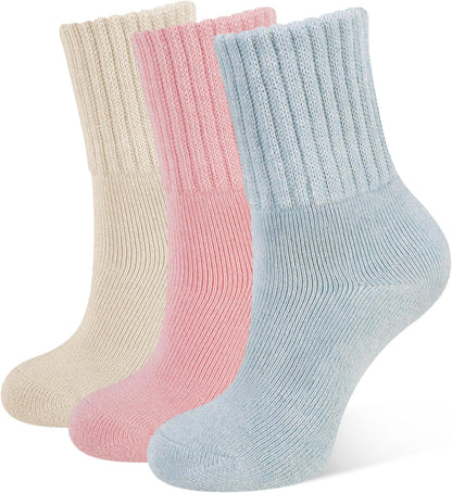 CLOSEMATE Womens Thick Full Cushioned Thermal Warm Boot Socks for Winter 3 Pairs