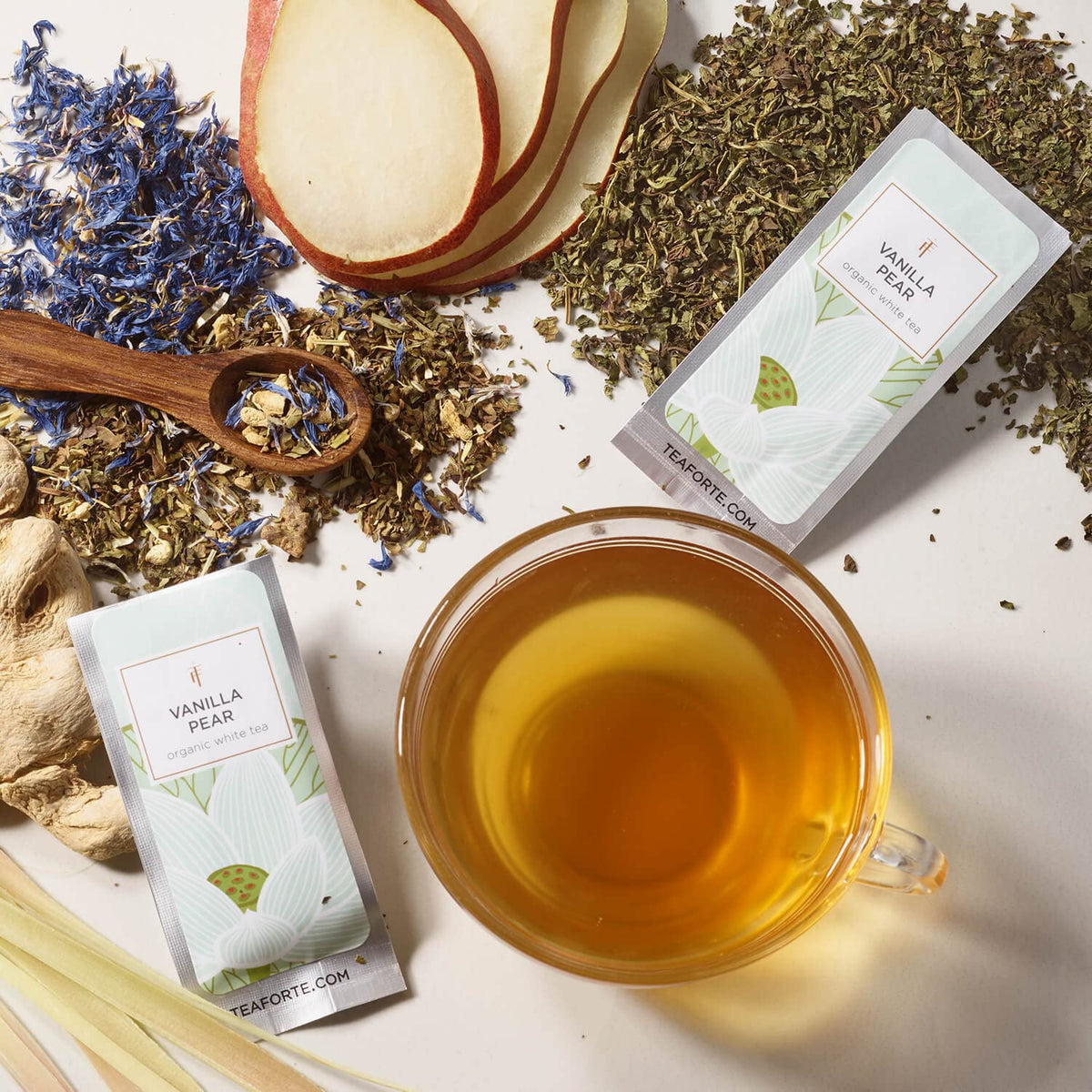Tea Forte Single Steeps Tea Sampler, 15 Loose Leaf Pouches