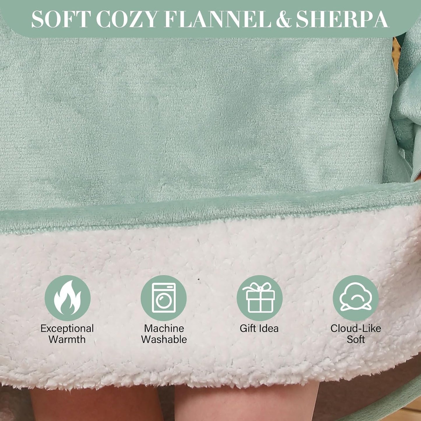 LetsFunny Blanket Hoodie,Oversized Wearable Sherpa Fleece Blanket Sweatshirt,Super Soft Warm Cozy with Giant Pocket,Gifts for Women Men Adults Teenagers, One Size Fits All