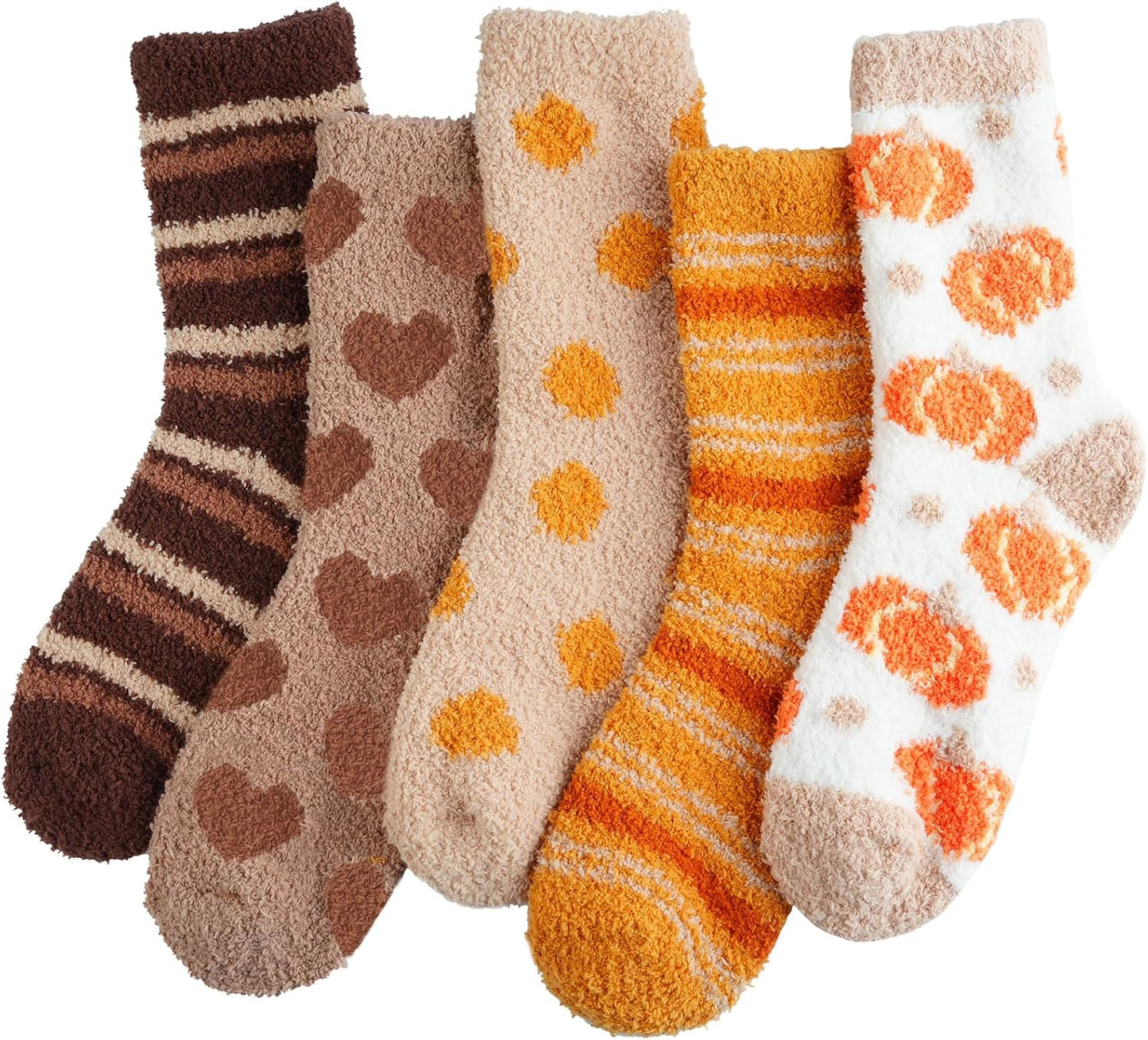 Plush Fuzzy Socks for Women Fluffy Cozy Slipper Socks Fall Thanksgiving Birthday Gifts for Her