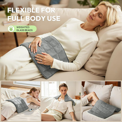 GOTCOZY Heating Pad 12"x24" for Back Pain Relief & Cramps(Rose)