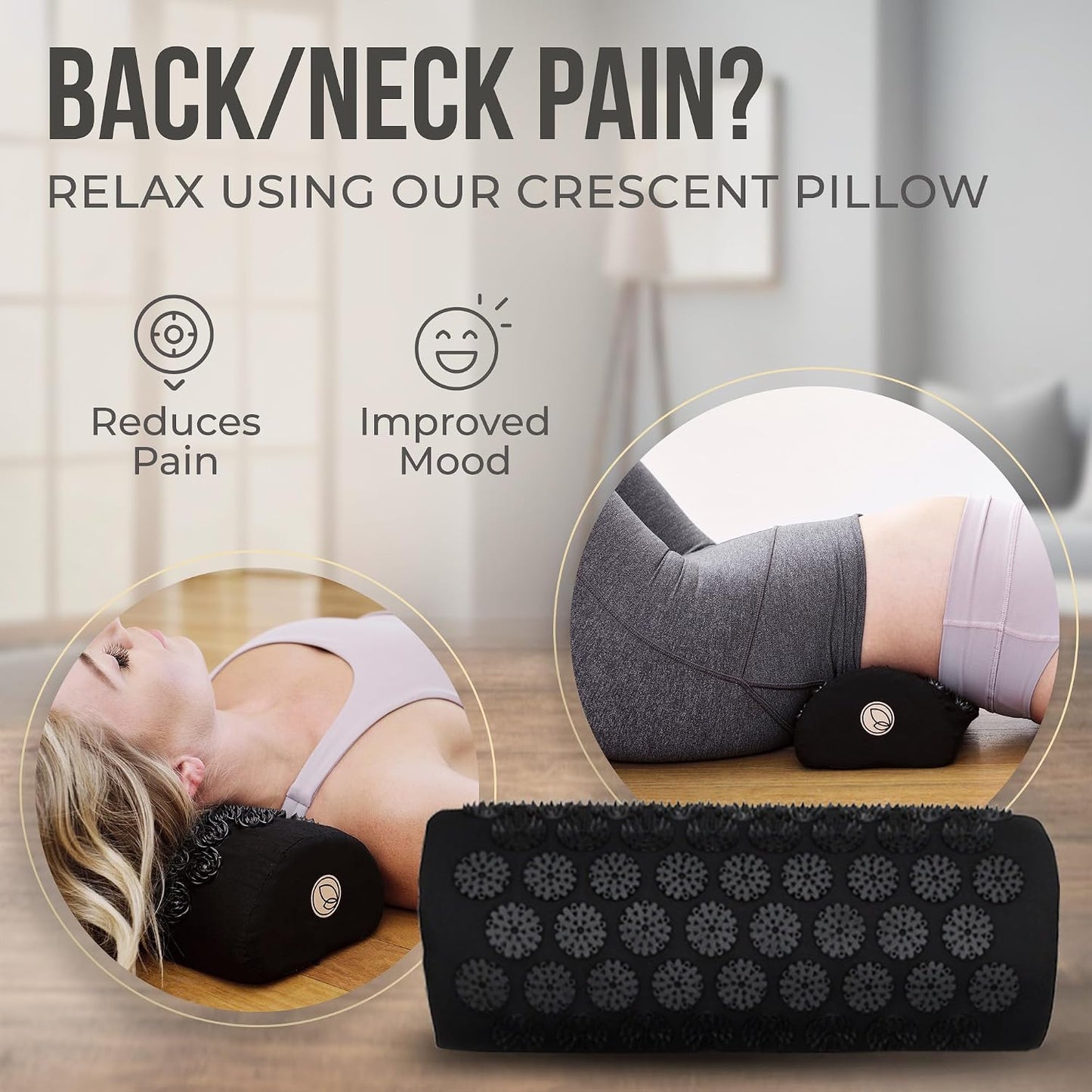 Acupressure Mat and Pillow Set with Mini Pad – Full Body Pain Relief | Mini pad targets hard-to-reach areas like feet, hands and neck for precise pressure relief