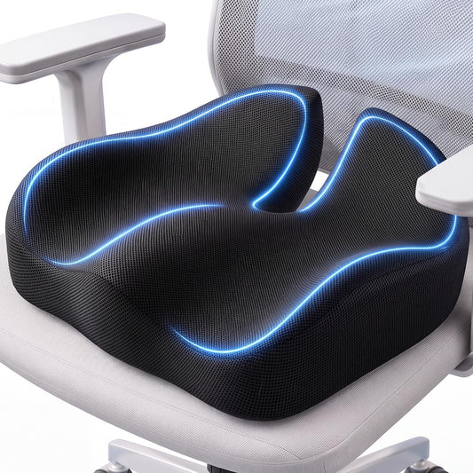 Seat Cushion, XL Large Memory Foam Cushion for /Office Chair/Car/Wheelchair