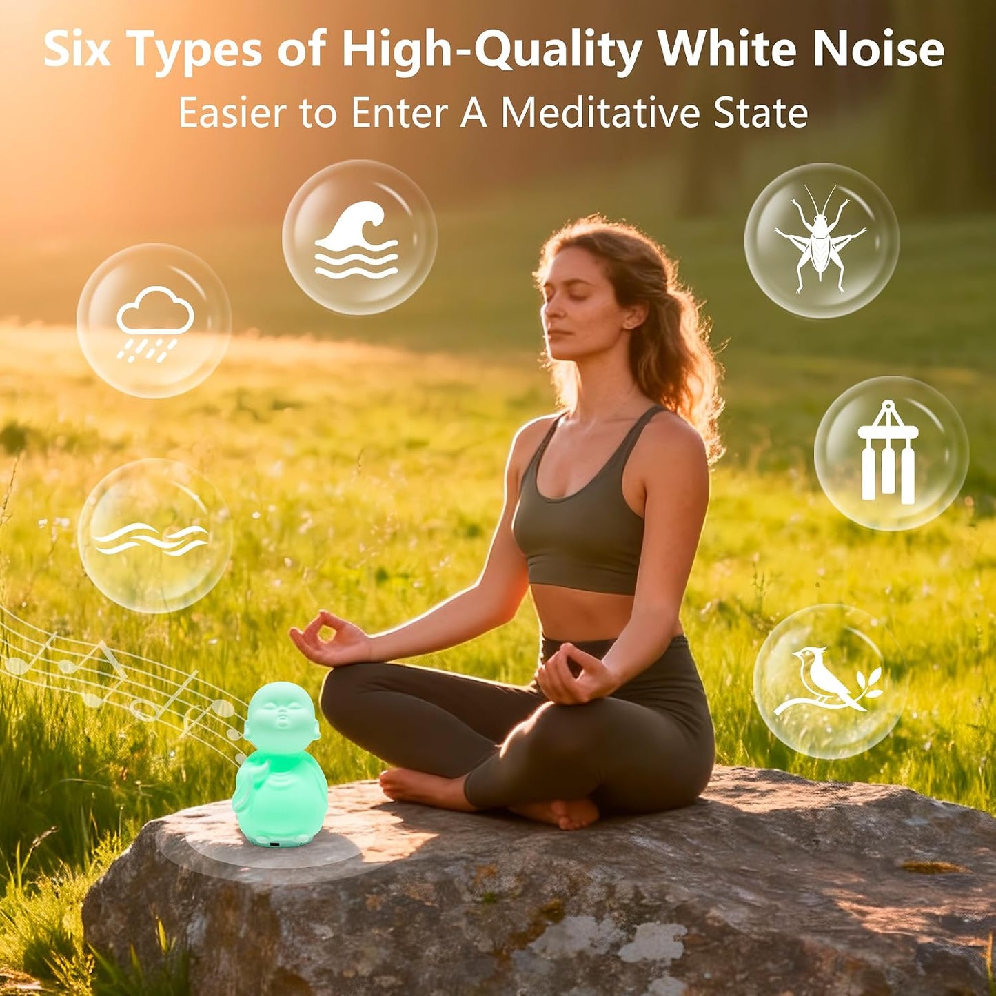 Mindfulness Breathing Light ，Guided Visual Meditation Tool ，Anxiety Relief Items for Adult & Kid