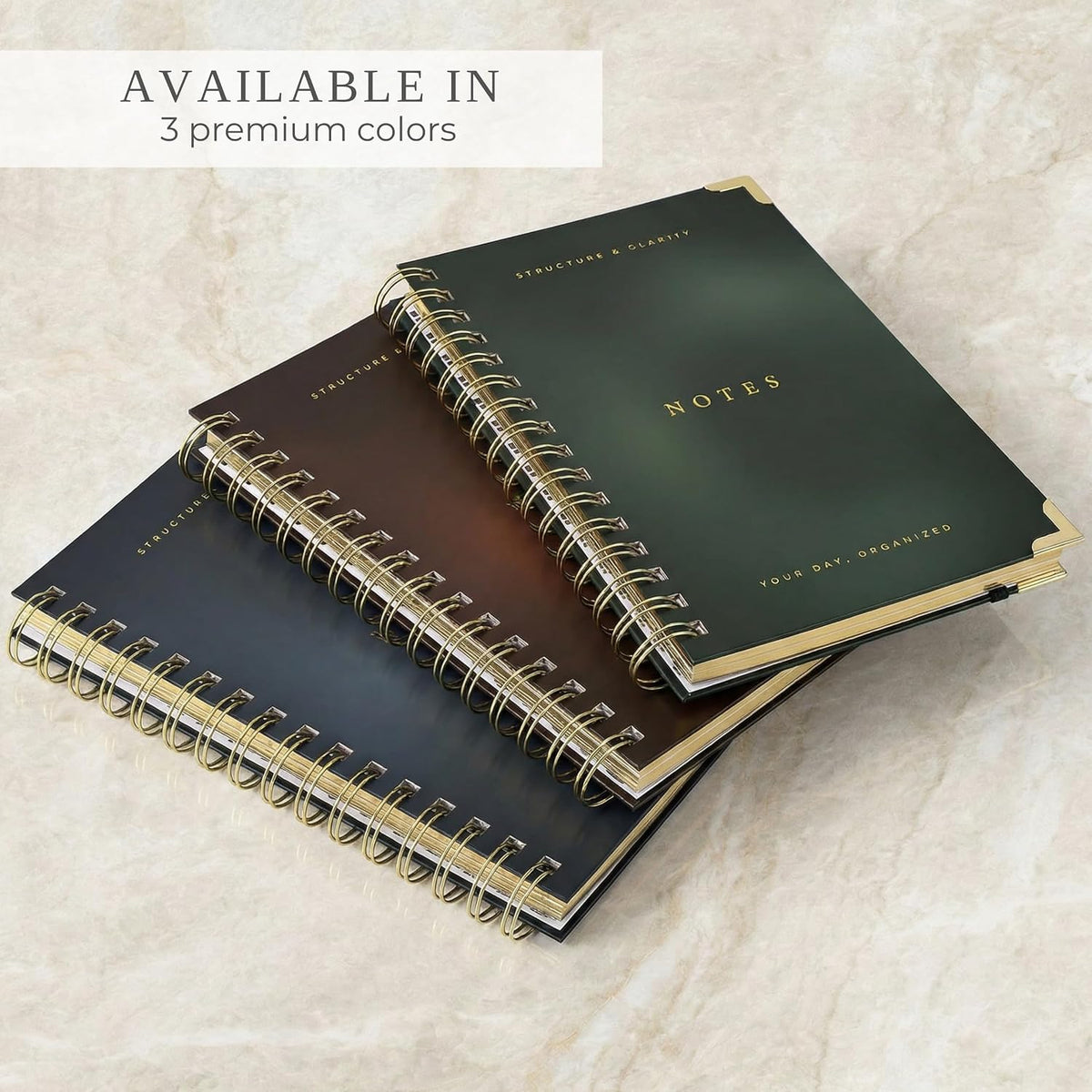 Aesthetic Daily Planner And Notebook With Hourly Schedule - Spiral Notepad