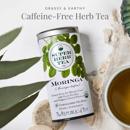The Republic of Tea SuperHerb Organic Moringa Herbal Tea, 36 Count
