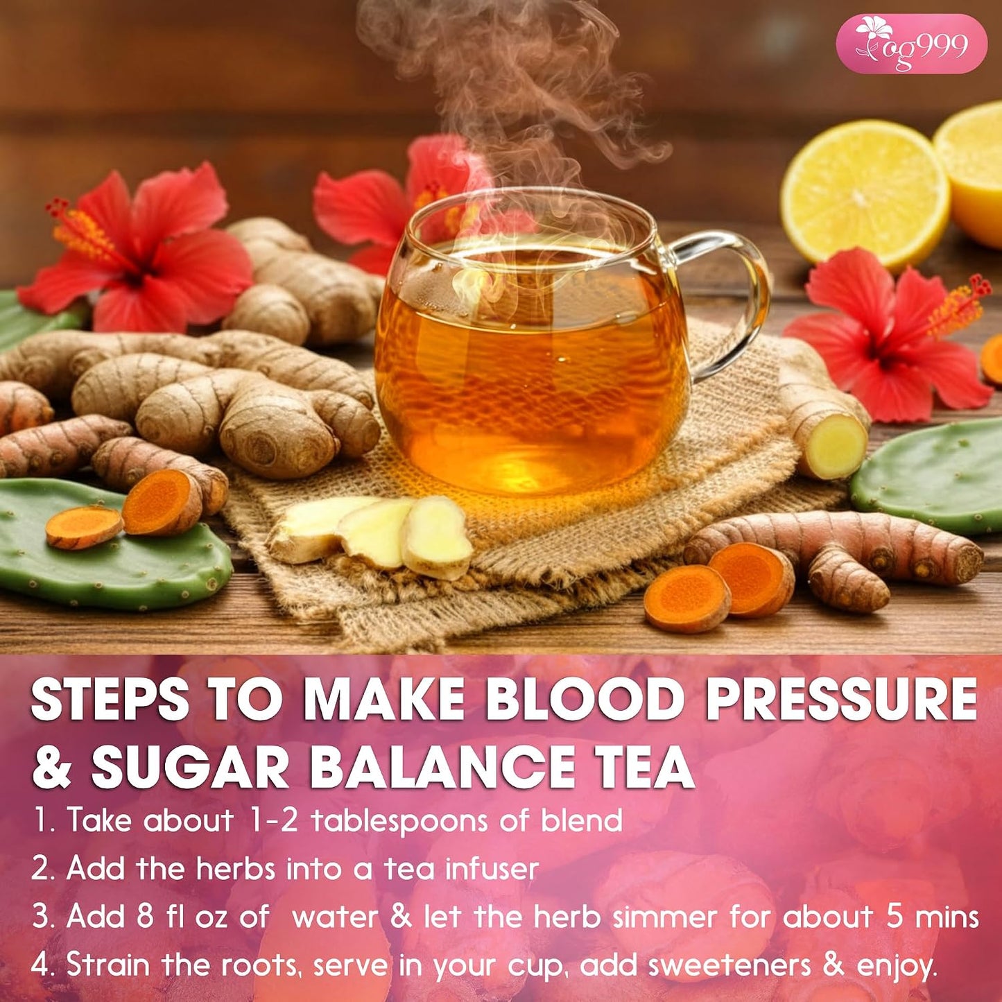 120 Bags Premium Turmeric Ginger Cinnamon Tea, Improve Digestion, Support Brain, Weight, Skin and Sleep, Eco-Conscious Tea Bags and Premium Natural Ingredients. Turmeric Ginger Herbal Tea. No Sugar, No Caffeine, No Gluten, Vegan.