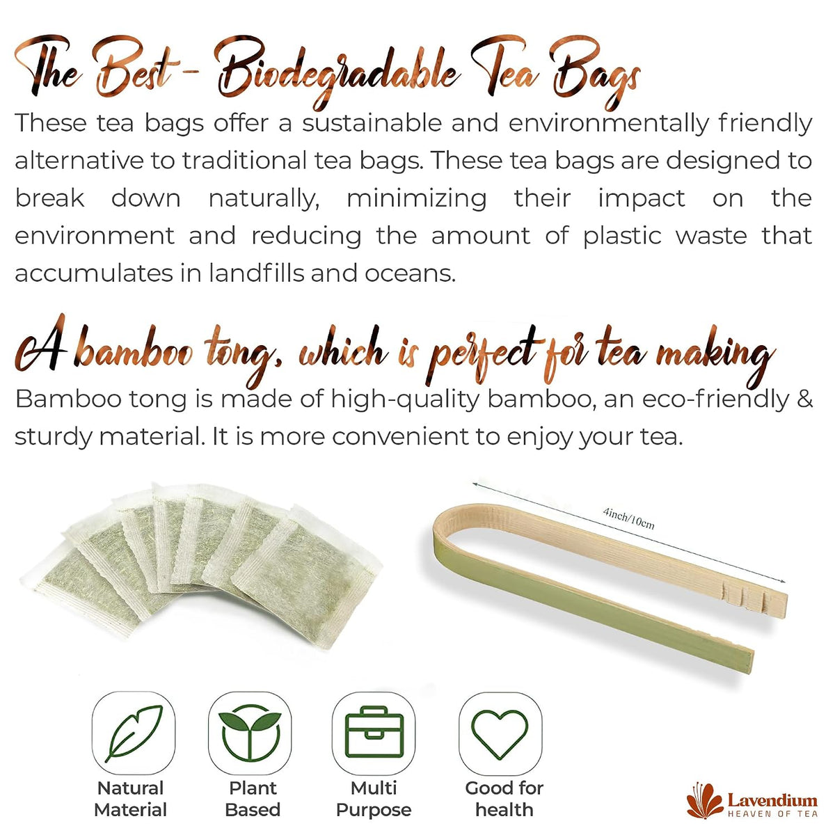 Lavendium Ceylon Cinnamon Tea Bags, Cinnamon Tea, Caffeine-Free