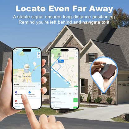 Wallet Tracker Card, Rechargeable, Works with Apple Find My