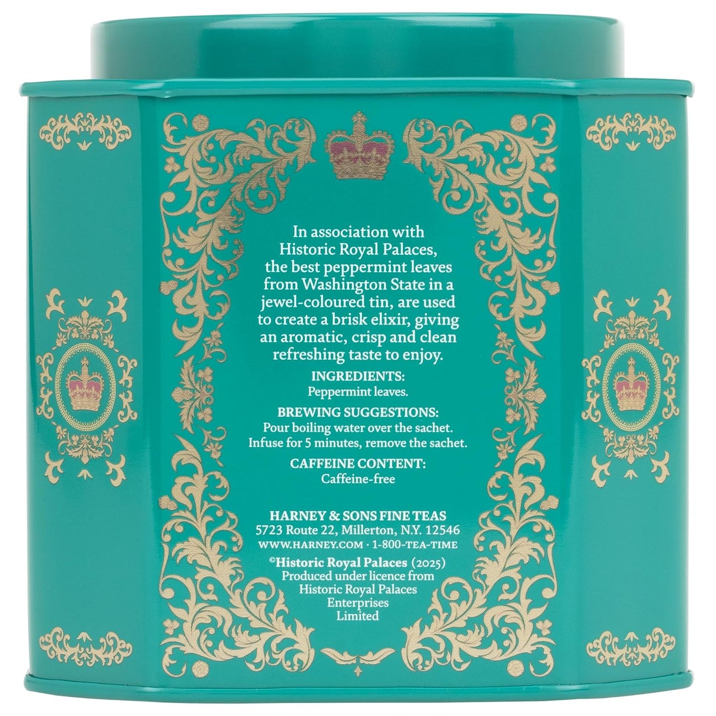 Harney & Sons Peppermint Herbal Tea in Sachets, Caffeine-Free Herbal, 30 Sachets