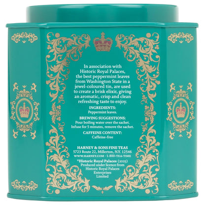 Harney & Sons Peppermint Herbal Tea in Sachets, Caffeine-Free Herbal, 30 Sachets