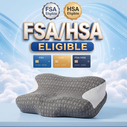 Elviros CPAP Pillow HSA/FSA for Side Back and Stomach Sleepers