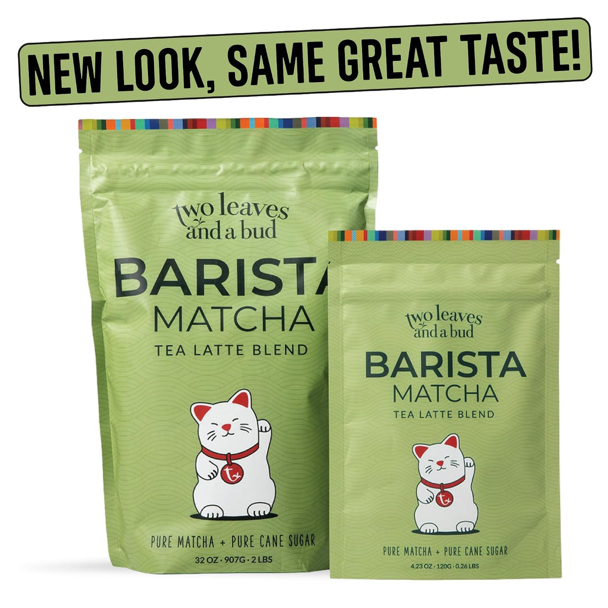 Two Leaves and a Bud Barista Matcha Sweetened Latte Blend, 120g (Pack of 2)