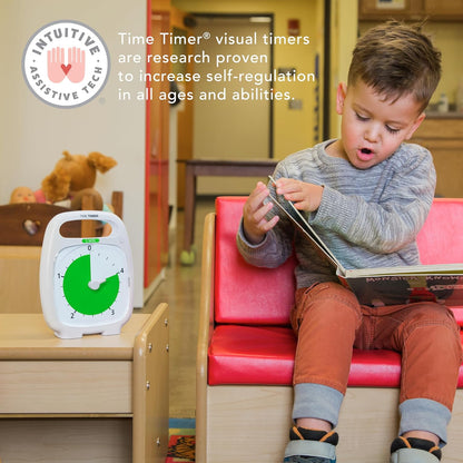 TIME TIMER Plus 60 Minute Desk Visual Timer - Countdown Timer with Portable Handle for Classroom, Office, Homeschooling, Study Tool with Silent Operation (Charcoal)