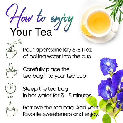 FreshDrinkUS, Premium 60 Chamomile Lavender Tea Bags, Calming Herbal Blend Strong Support for Relaxation & Better Sleep | Naturally Caffeine-Free Bedtime Tea with Soothing Floral Aroma, 100% Natural, Hand-made No Sugar/ Caffeine/ Gluten, Vegan - Colors B