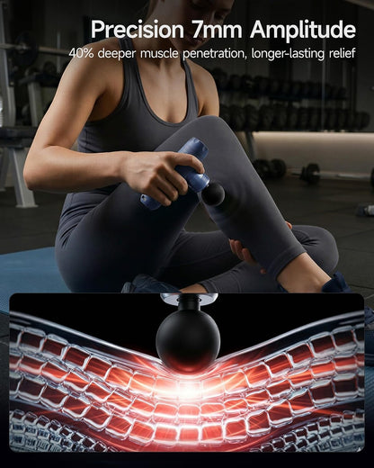 N1 Super Mini Massage Gun, Ultra-Compact Deep Tissue Massage Gun, Portable Travel Handheld Massager, Men & Women Muscle Recovery, Percussion Massager Quiet for Home, Gym, Office, Green
