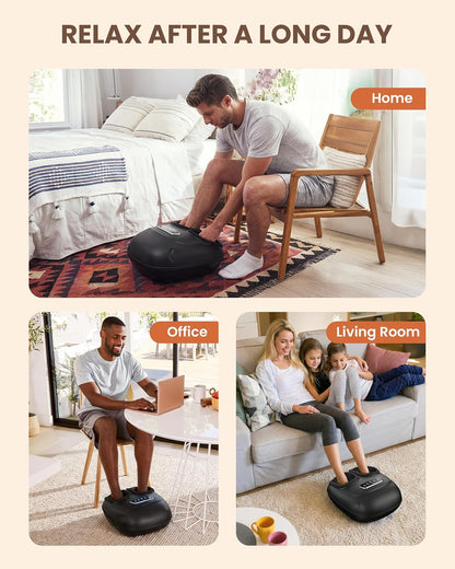 CILI Foot Massager with Heat, Shiatsu Foot Massager for Neuropathy & Plantar Fasciitis Relief, Gifts for Women Mom Dad,Heated Feet Massager with Deep Kneading,Compression,Vibration,FSA Eligible HSA