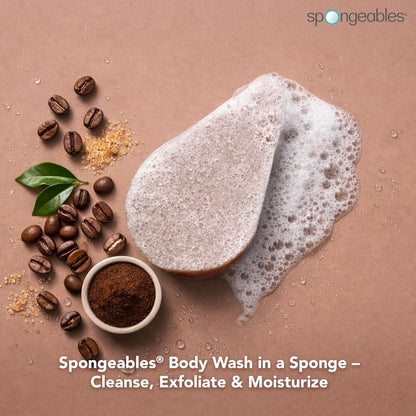 Spongeables Anti Cellulite Body Wash in a 20+ Wash Sponge, Citrus, 3 Count