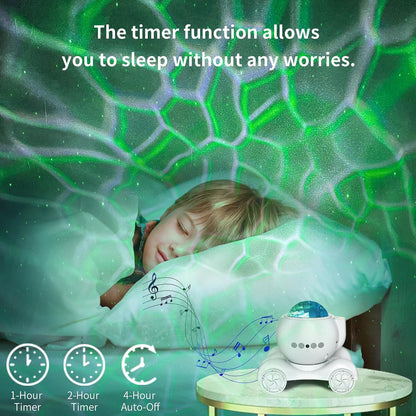 ENOKIK Galaxy Projector, Star Aurora Projector Built-in Bluetooth Speaker, Night Light for Kids Adults, White Noise Light for Home Decor/Relaxation/Party/Music/Gift (Black)