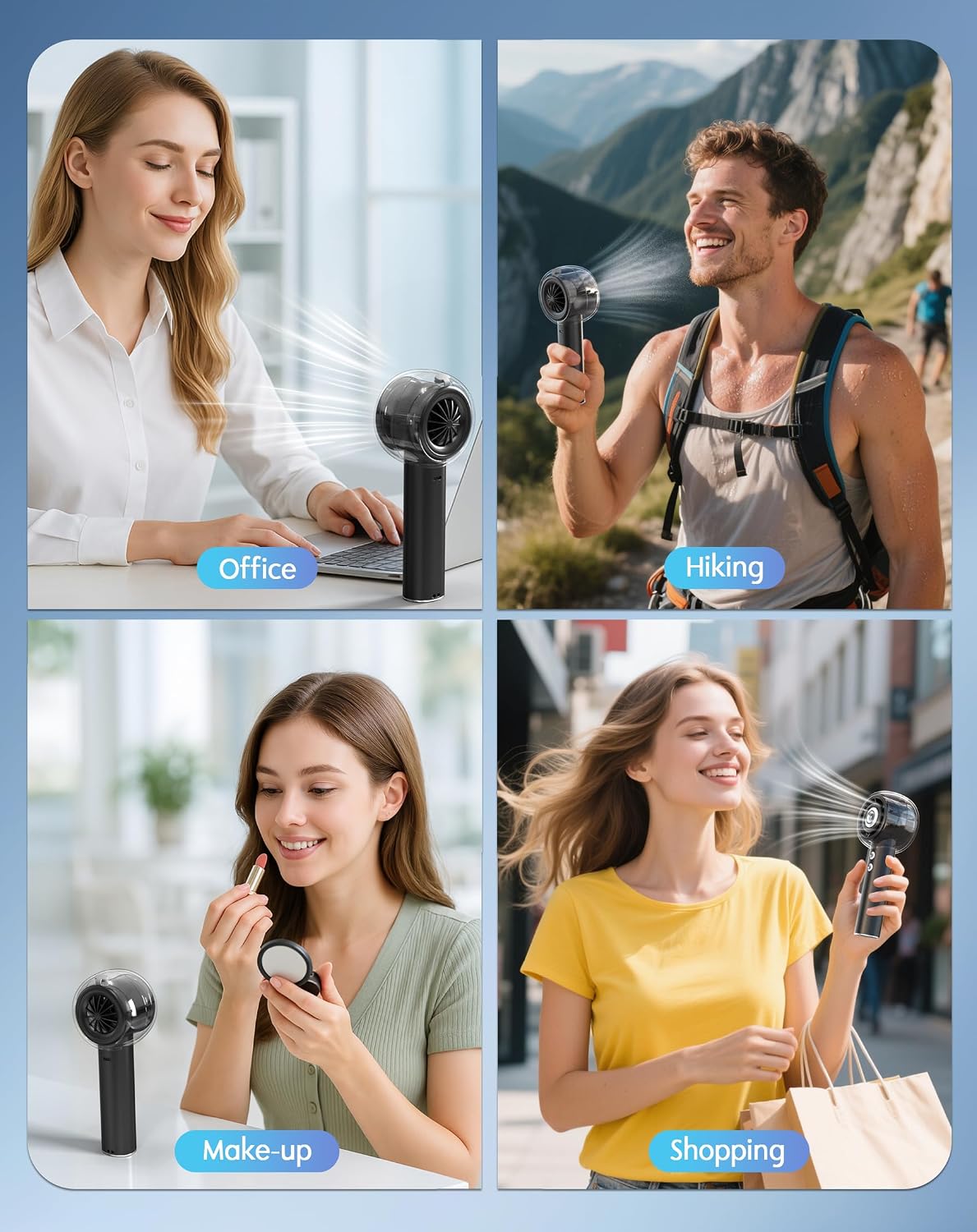 Hotsales Handheld Misting Fan, Portable Rechargeable Personal Fan with Mist