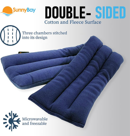 SunnyBay Lavender Microwave Heating Pad, 26" Long Microwavable Neck Wrap & Heat Pack for Moist Hot Therapy, Heated Neck Warmer for Neck, Shoulder & Back Pain Relief, Flaxseed Filling, 26x6, Purple