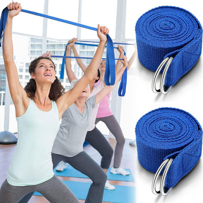 6 Pcs Yoga Straps for Stretching 8 Ft, Safe D Ring Buckle