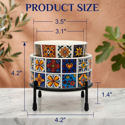 NAFANG Blue & White Porcelain Pattern Wax Melt Warmer,Ceramic 3-in-1 Electric Candle Wax Warmer for Scented Wax Melter Oil Burner for Home Office Bedroom Gift & Decor (with KD Iron Shelf)