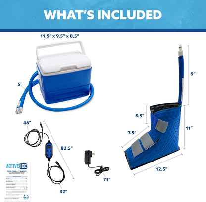 Polar Active Ice 3.0 Cold Therapy Ice Machine System with Programmable Timer, Shoulder Compression Pad, Lightweight 9 Quart Cooler Freeze Kit, Quiet Pump, Strong Cryotherapy Pain Relief Treatment